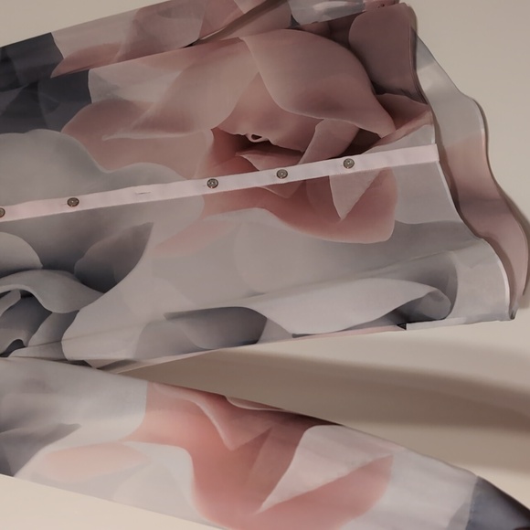 Ted Baker floral sheer long sleeve top. Sz3 - Picture 3 of 5